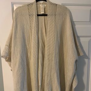 Max Studios one size fits most cream cardigan shawl